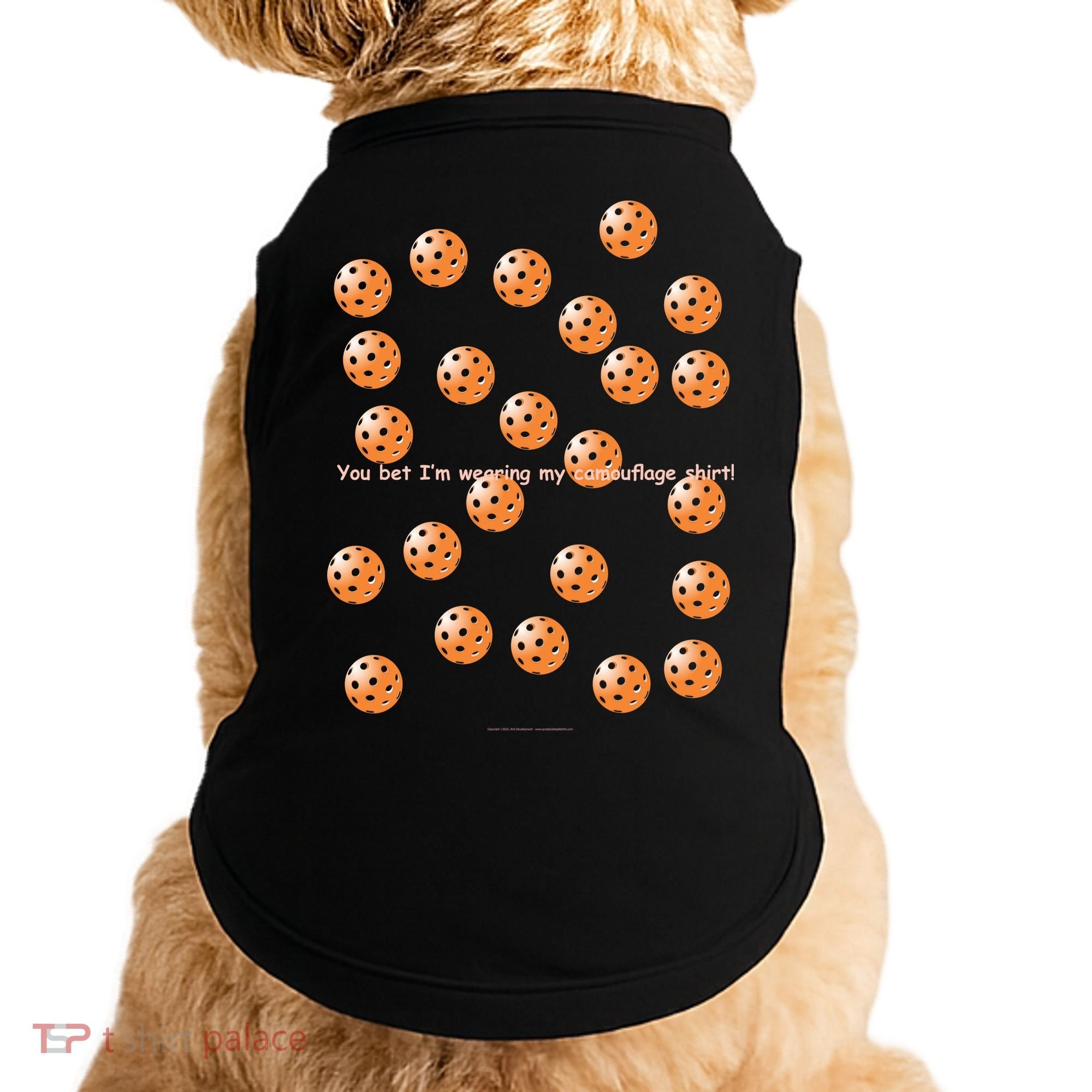 Pickleball Orange Camouflauge Shirt! Doggie Tank