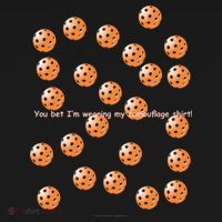 Pickleball Orange Camouflauge Shirt! Women's Hoodie thumb 2