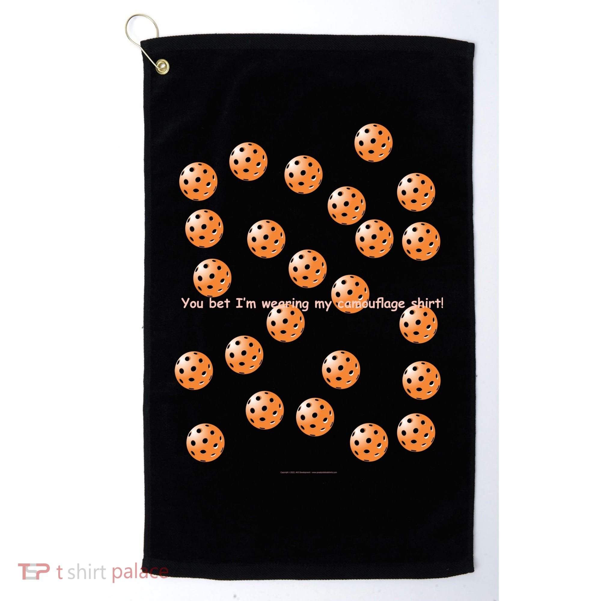 Pickleball Orange Camouflauge Shirt! Golf Towel
