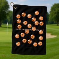 Pickleball Orange Camouflauge Shirt! Golf Towel thumb 1