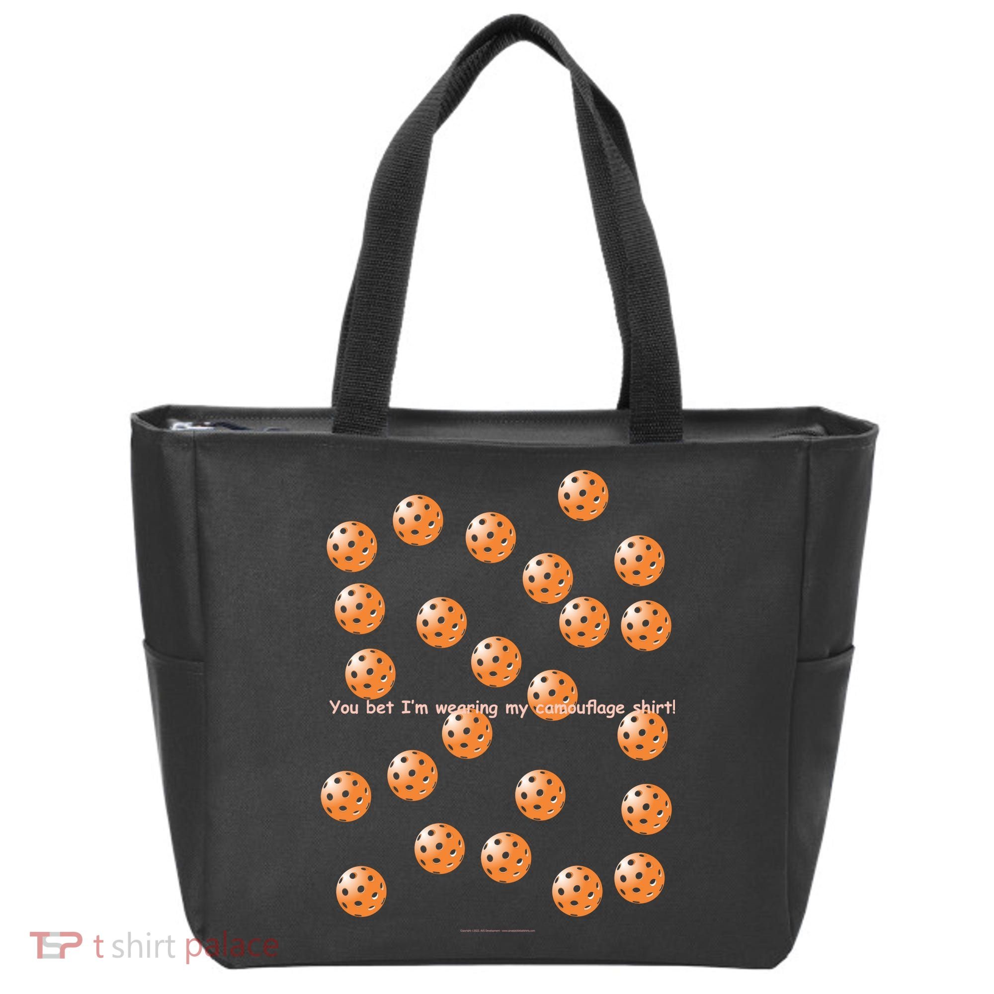 Pickleball Orange Camouflauge Shirt! Tote Bag