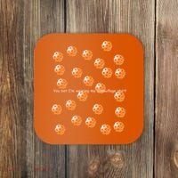Pickleball Orange Camouflauge Shirt! Coaster thumb 0
