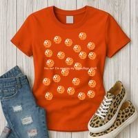 Pickleball Orange Camouflauge Shirt! Women's T-Shirt thumb 3