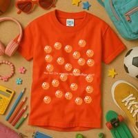 Pickleball Orange Camouflauge Shirt! Kids T-Shirt thumb 3