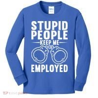 Police Officer Cop Police Policeman Gift Kids Long Sleeve Shirt thumb 0