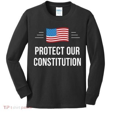 Protect Our Constitution Kids Long Sleeve Shirt