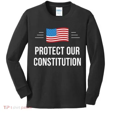 Protect Our Constitution Kids Long Sleeve Shirt