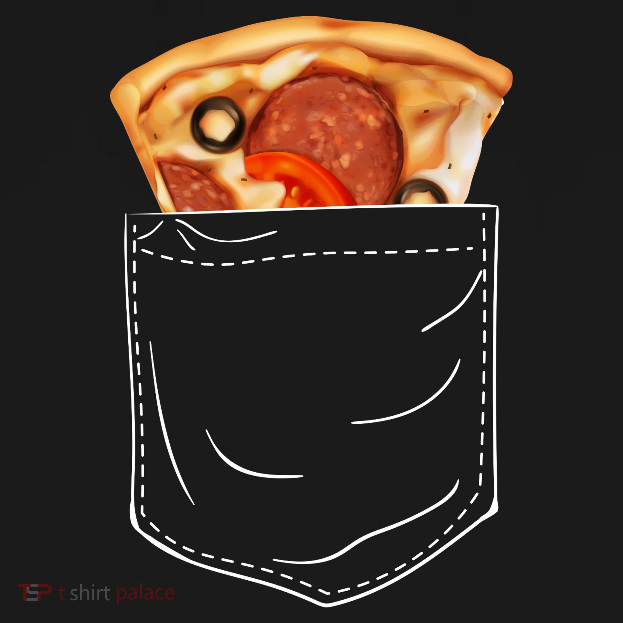 Pocket Pizza Slice USA-Made Doggie Bandana