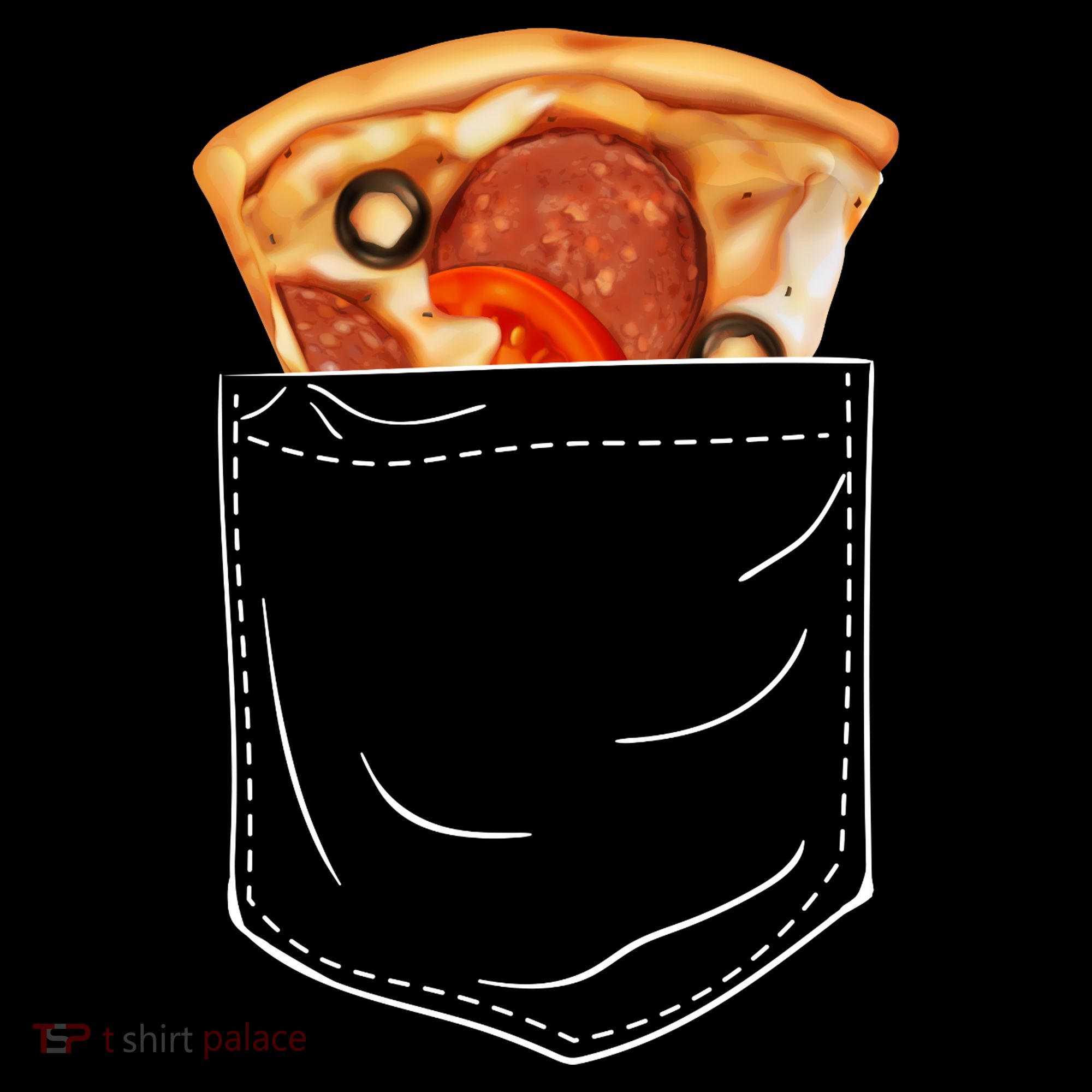 Pocket Pizza Slice Button