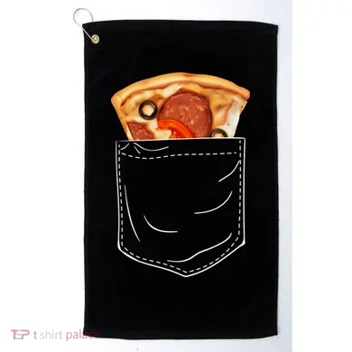 Pocket Pizza Slice Golf Towel