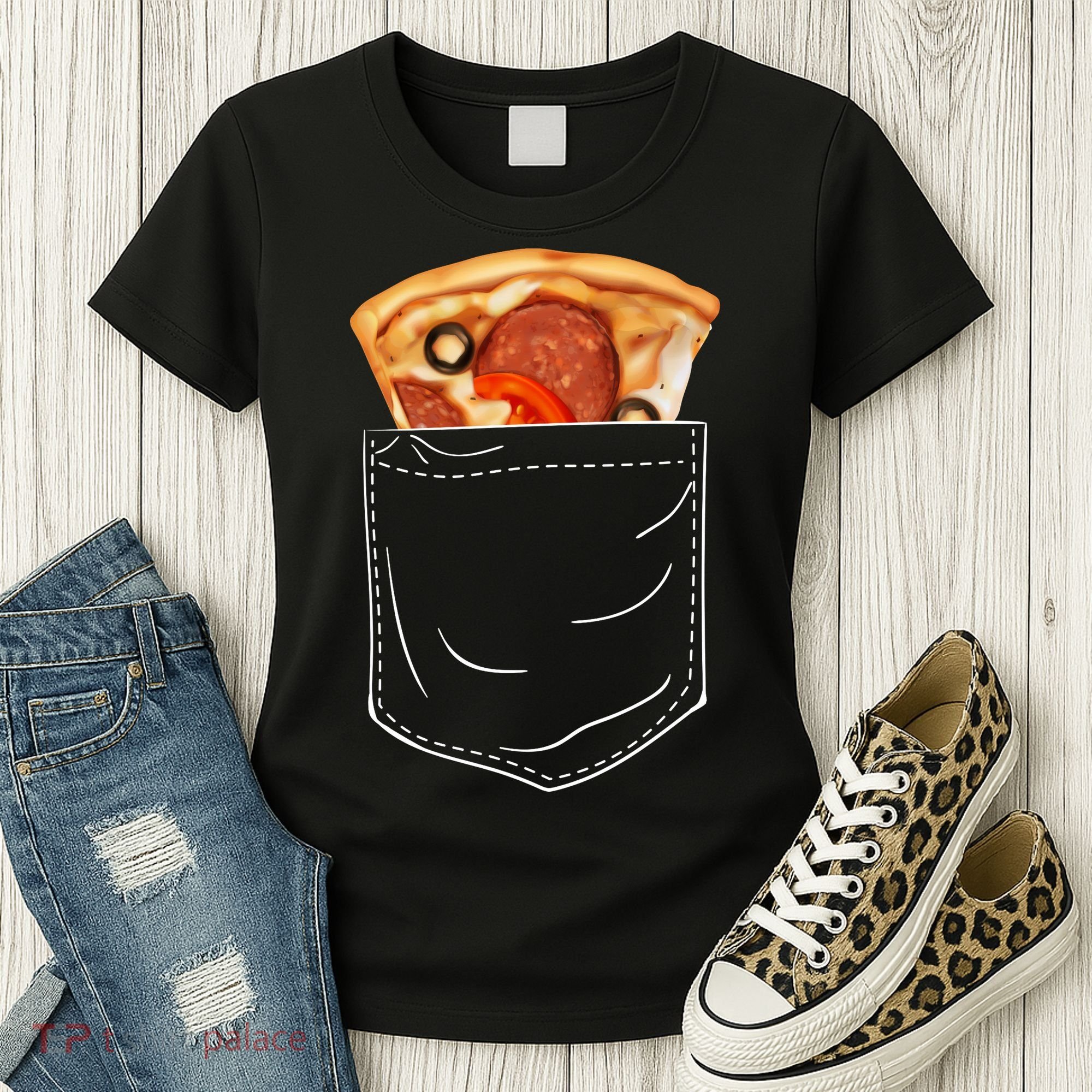Pocket Pizza Slice Women's T-Shirt