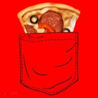 Pocket Pizza Slice Santa Hat thumb 1