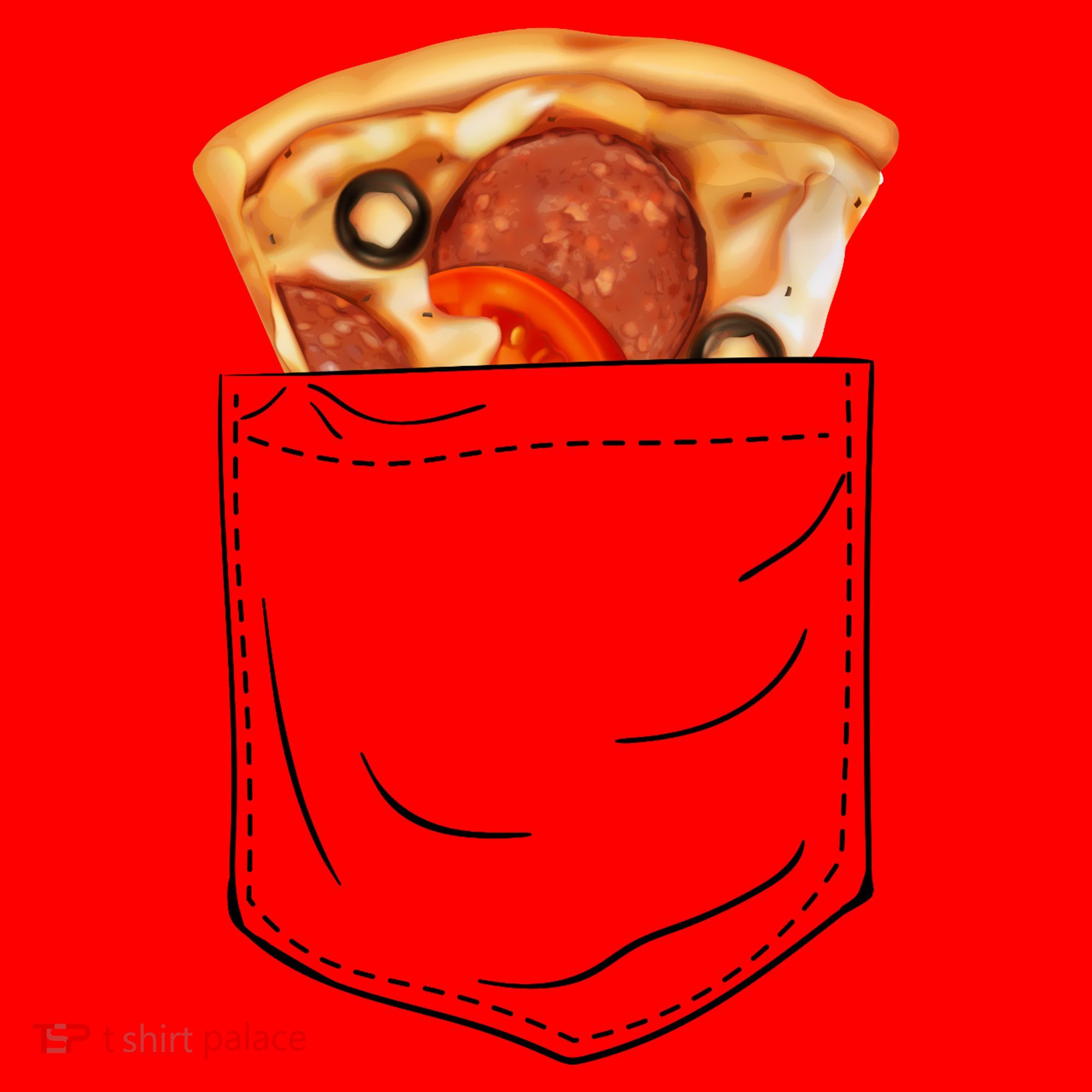 Pocket Pizza Slice Santa Hat
