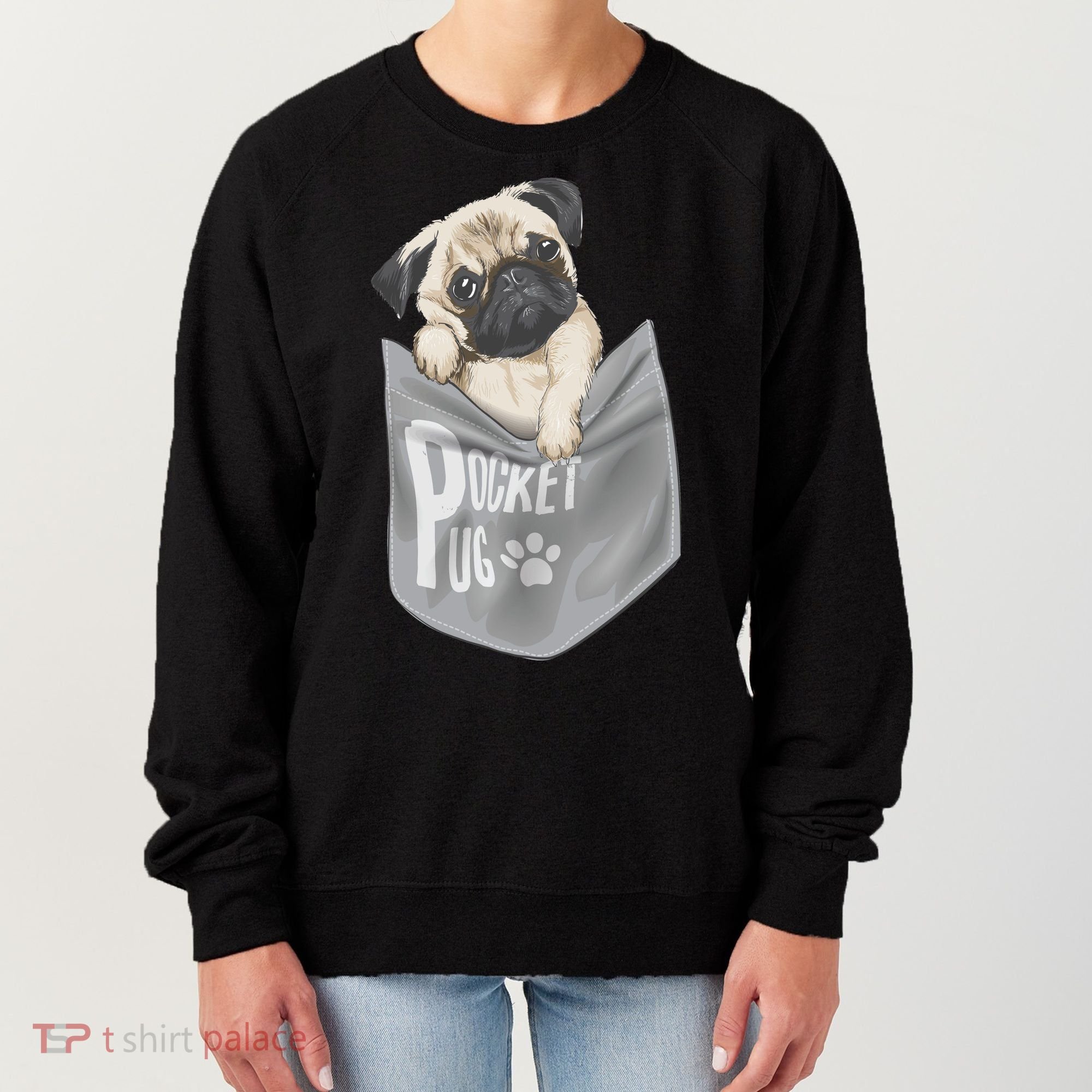 Pocket Pug Cute Women's Sweatshirt
