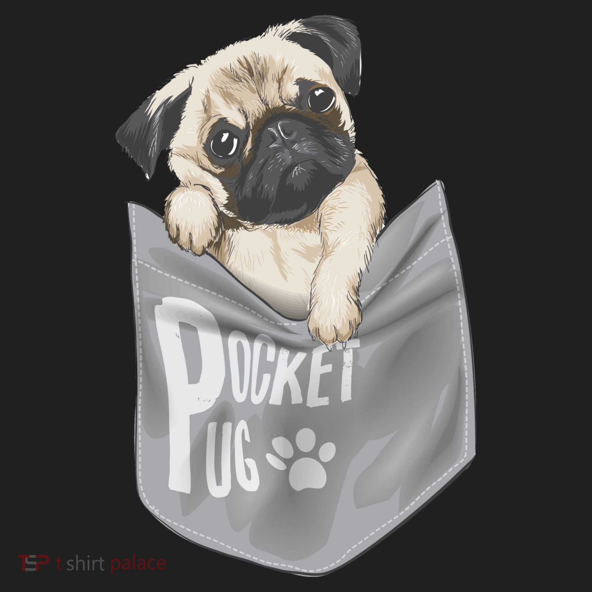 Pocket Pug Cute Women's Sweatshirt