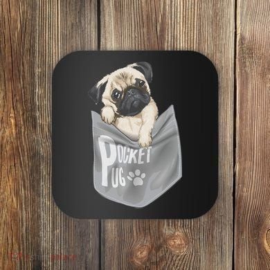 Pocket Pug Cute Coaster