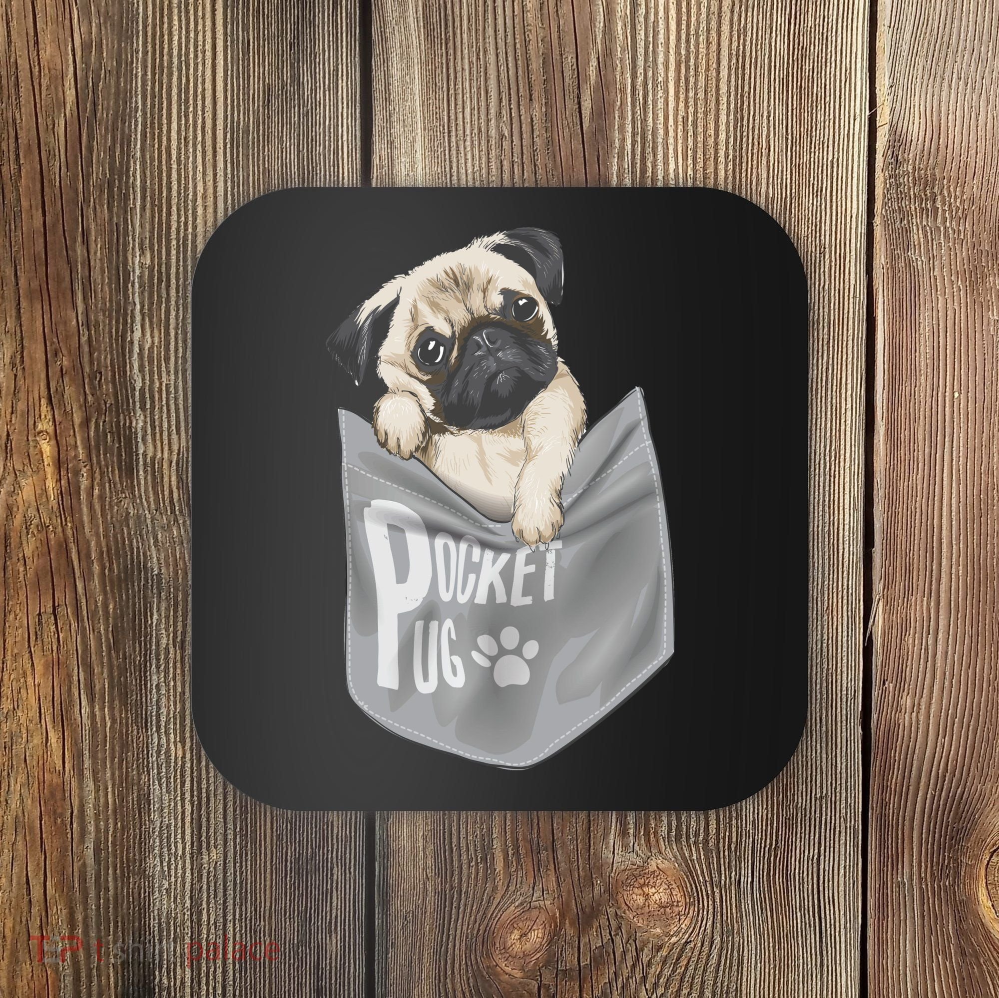 Pocket Pug Cute Coaster