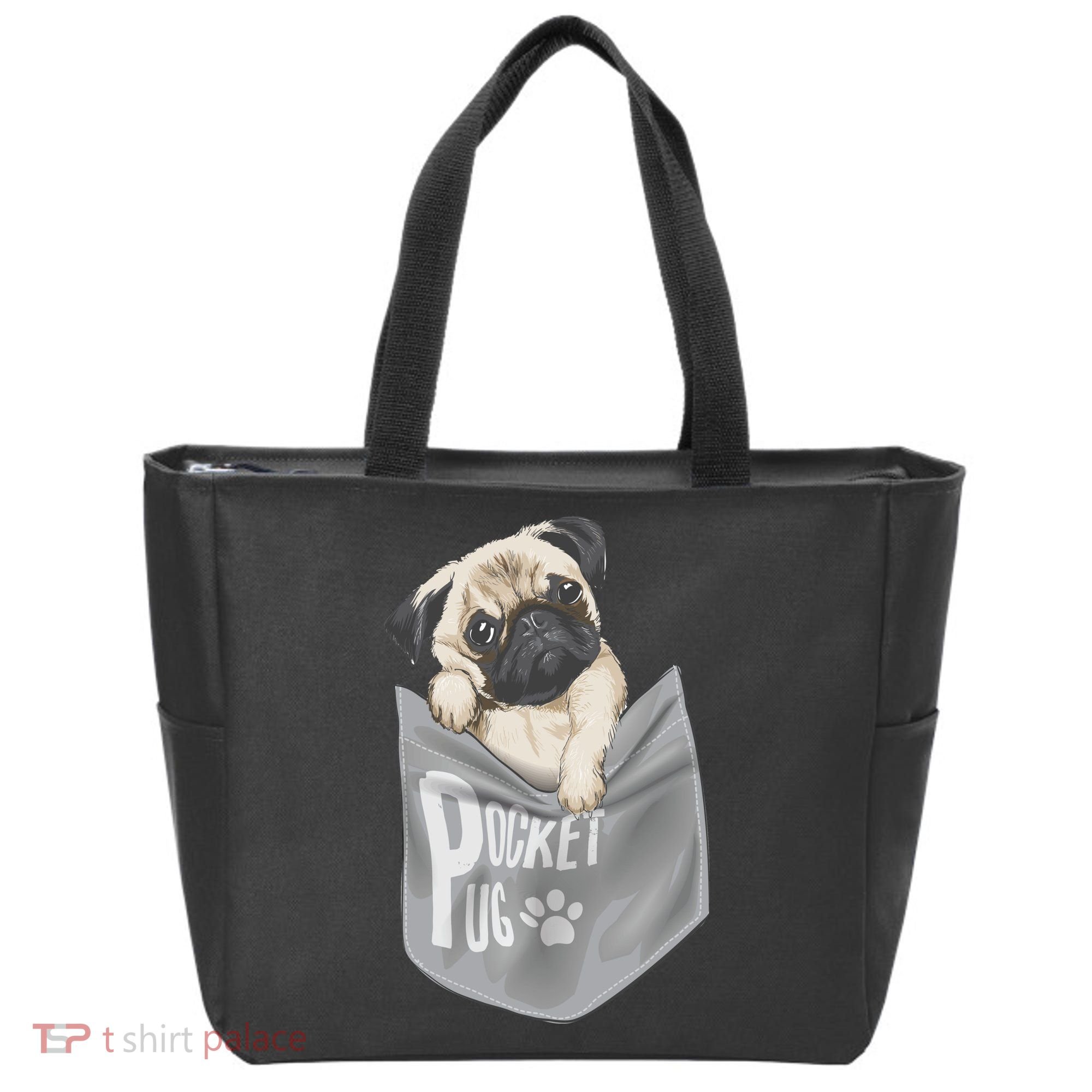 Pocket Pug Cute Tote Bag