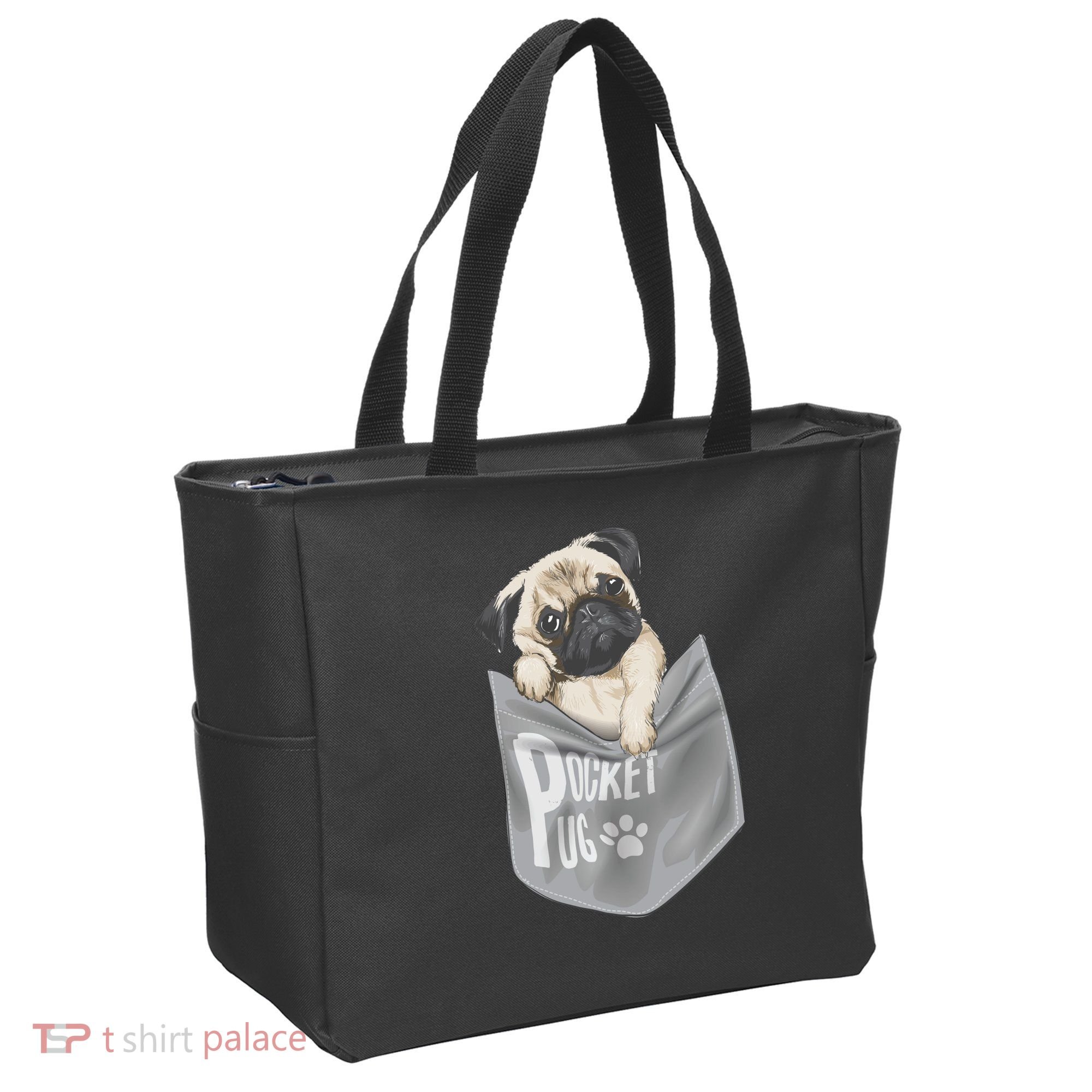 Pocket Pug Cute Tote Bag