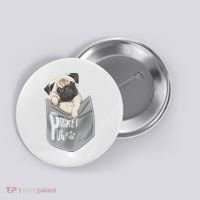 Pocket Pug Cute Button thumb 0