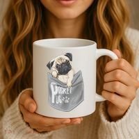 Pocket Pug Cute Coffee Mug thumb 3