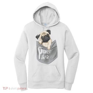Pocket Pug Cute Women's Hoodie