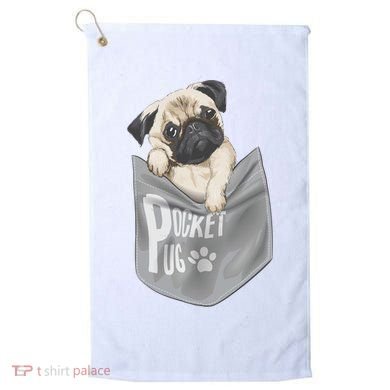 Pocket Pug Cute Golf Towel