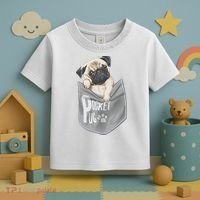 Pocket Pug Cute Toddler T-Shirt thumb 3