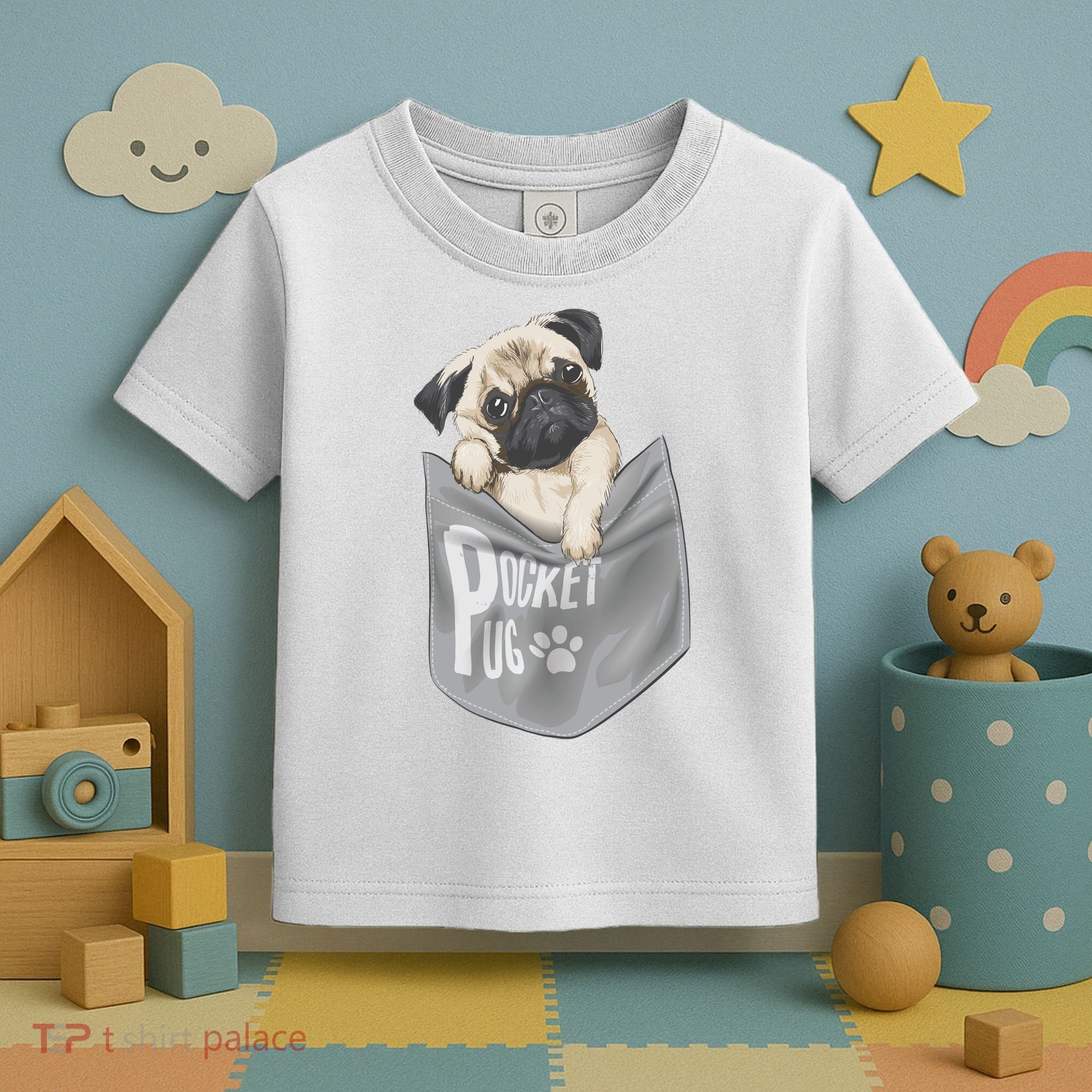 Pocket Pug Cute Toddler T-Shirt