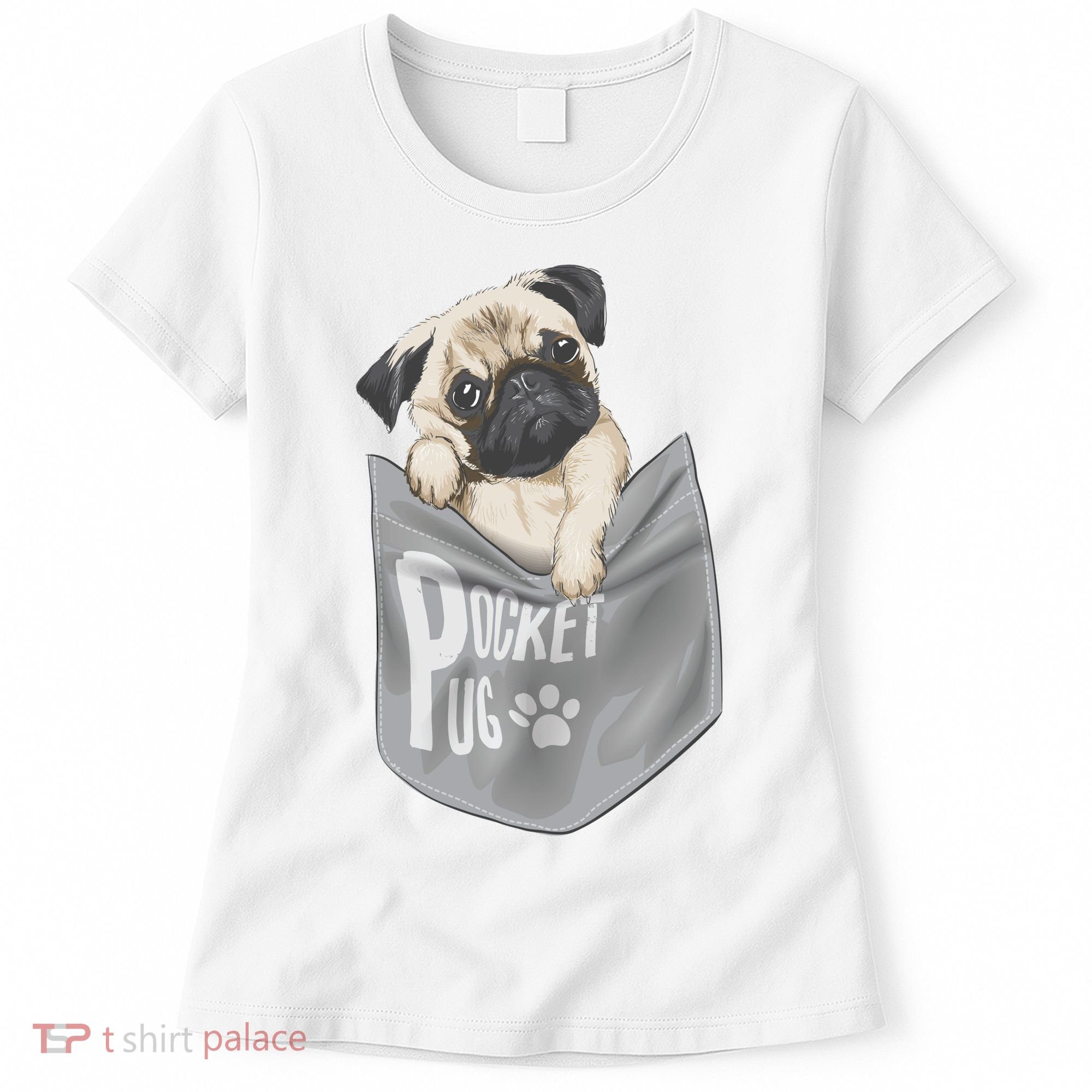 Pocket Pug Cute Women's T-Shirt