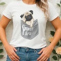 Pocket Pug Cute Women's T-Shirt thumb 2