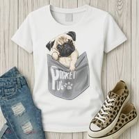 Pocket Pug Cute Women's T-Shirt thumb 3
