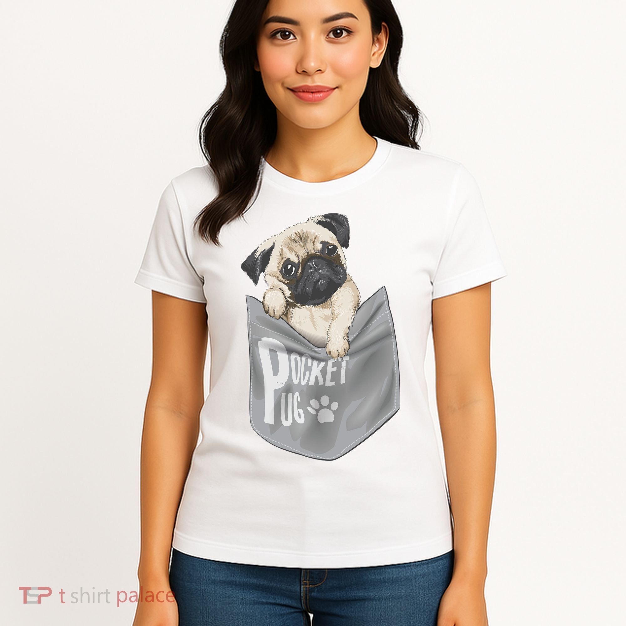 Pocket Pug Cute Women's T-Shirt