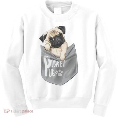 Pocket Pug Cute Kids Sweatshirt