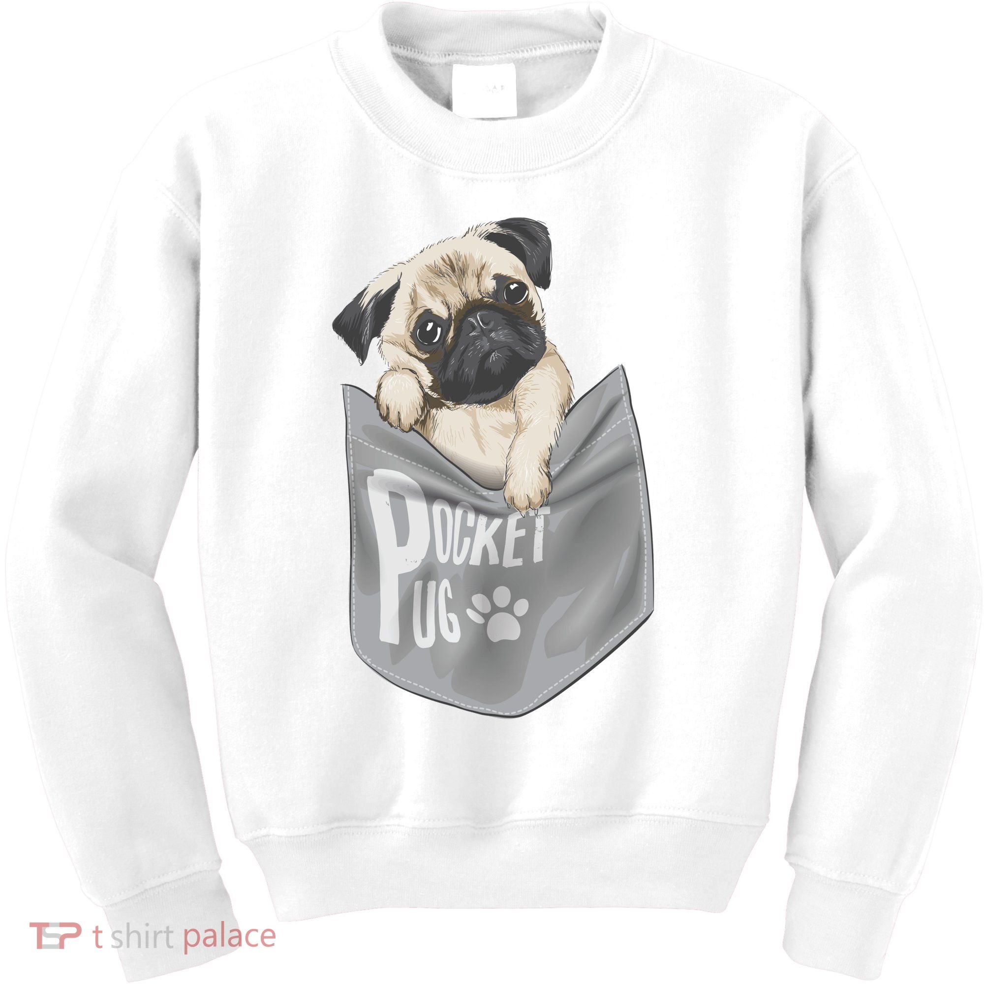 Pocket Pug Cute Kids Sweatshirt
