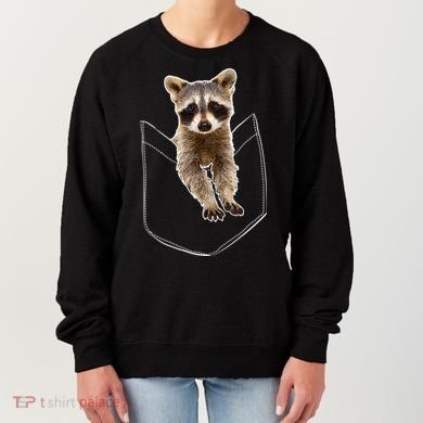 Pocket Raccoon Funny Women's Sweatshirt