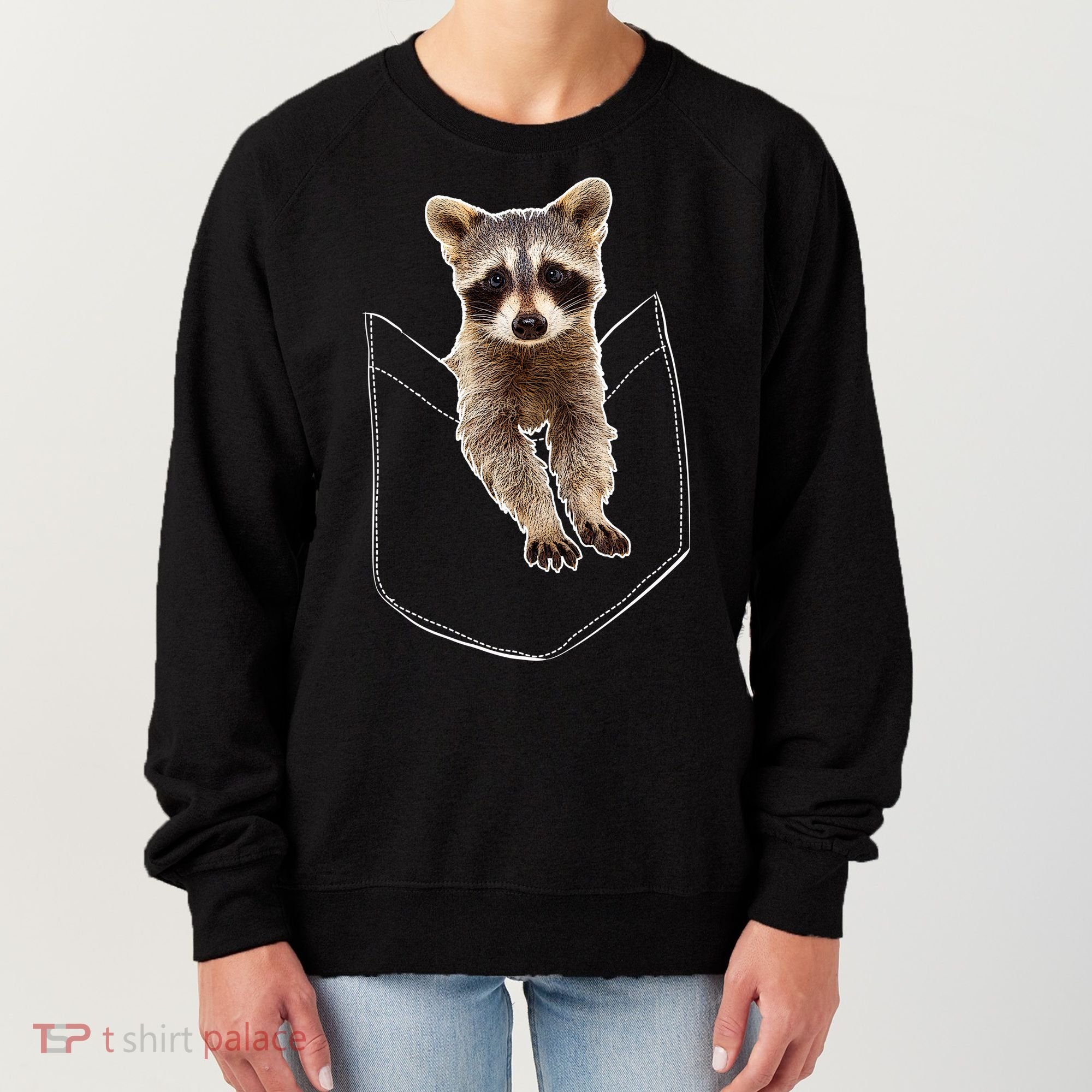 Pocket Raccoon Funny Women's Sweatshirt