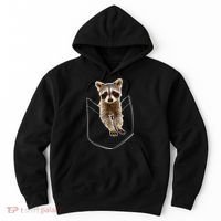 Pocket Raccoon Funny Hoodie thumb 0