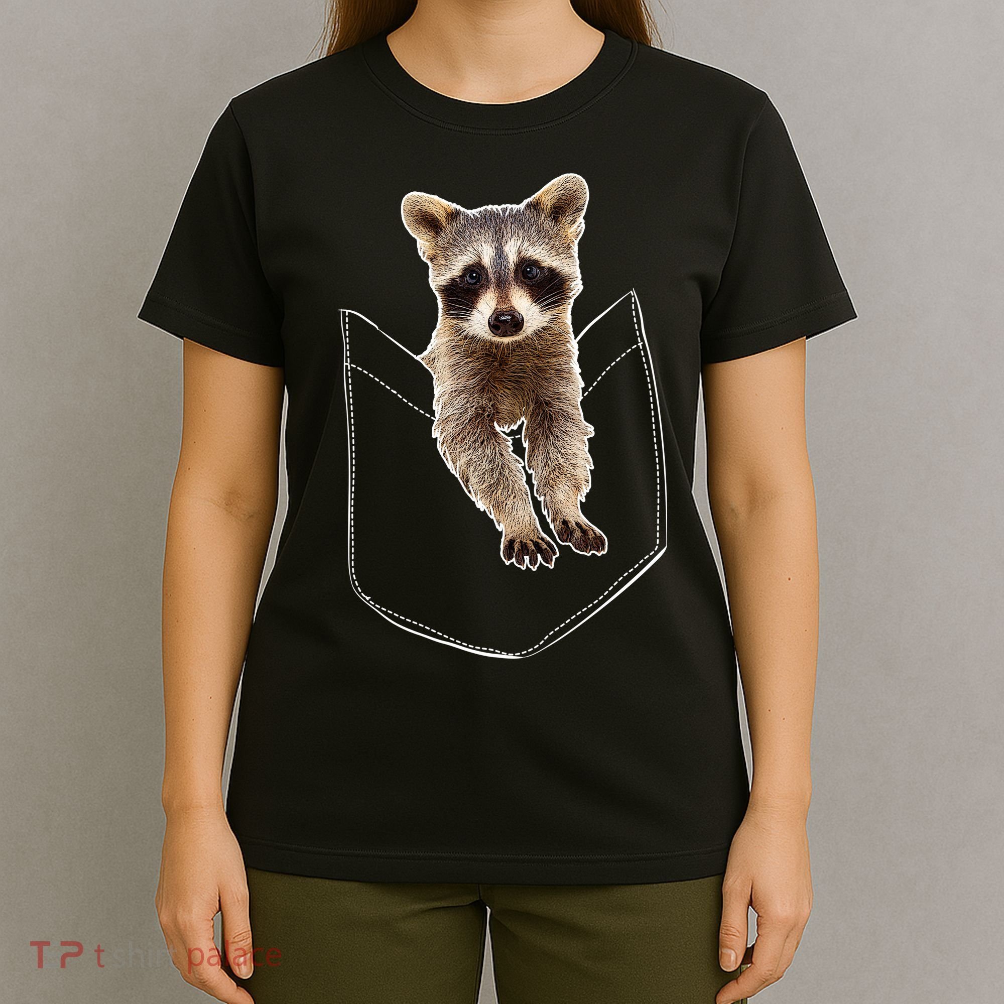 Pocket Raccoon Funny T-Shirt