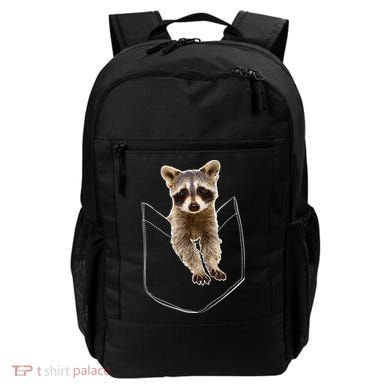 Pocket Raccoon Funny Backpack