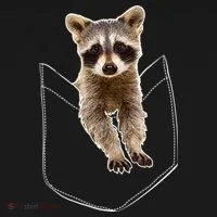 Pocket Raccoon Funny Women's Hoodie thumb 2