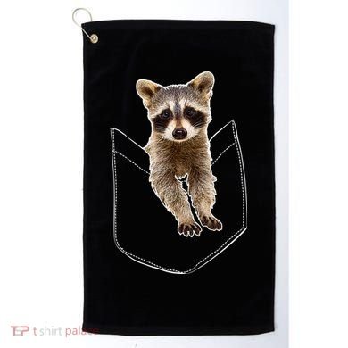 Pocket Raccoon Funny Golf Towel