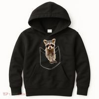 Pocket Raccoon Funny Kids Hoodie thumb 0