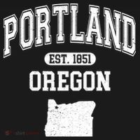 Portland Oregon Est 1851 Varsity Women's Hoodie thumb 2