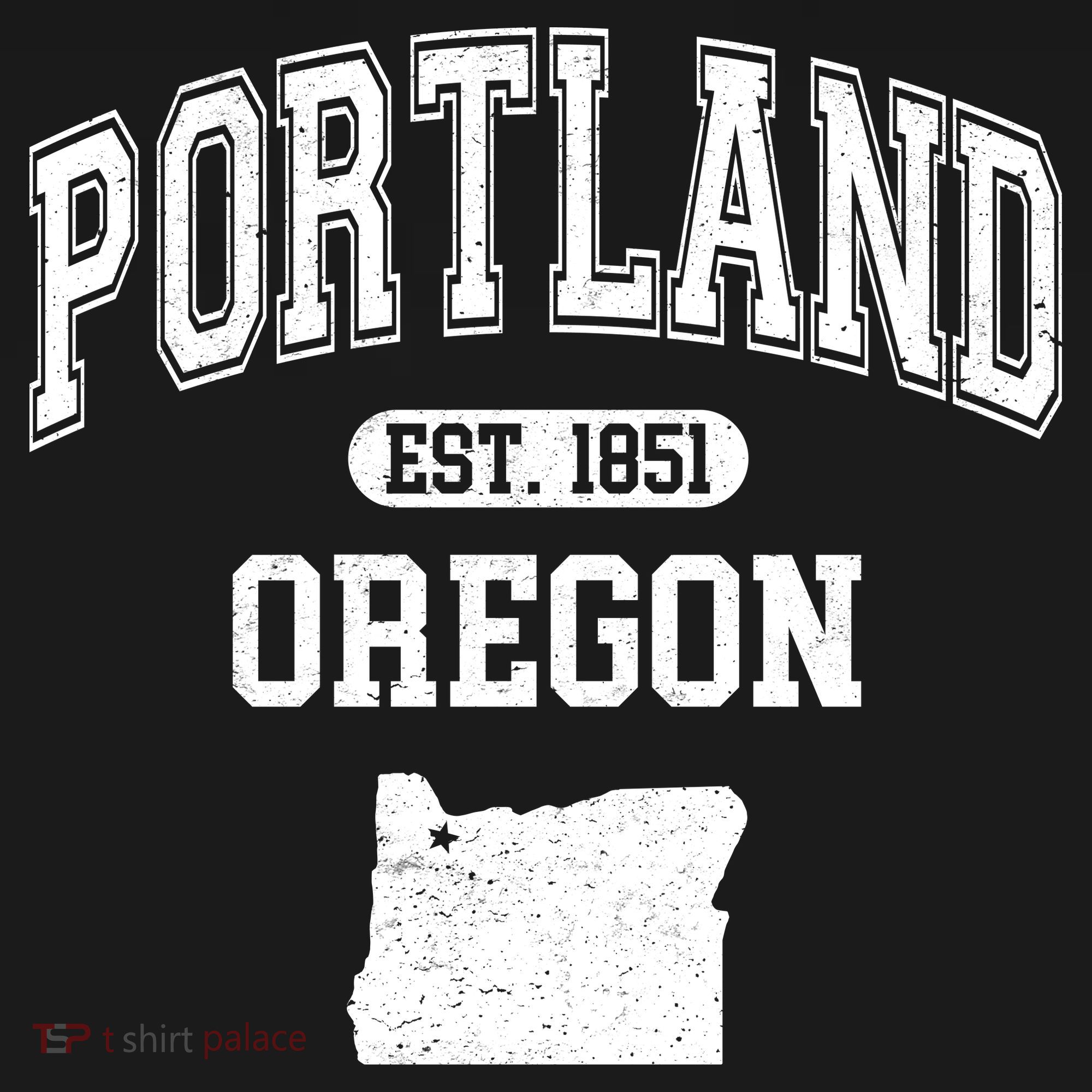 Portland Oregon Est 1851 Varsity Women's Hoodie