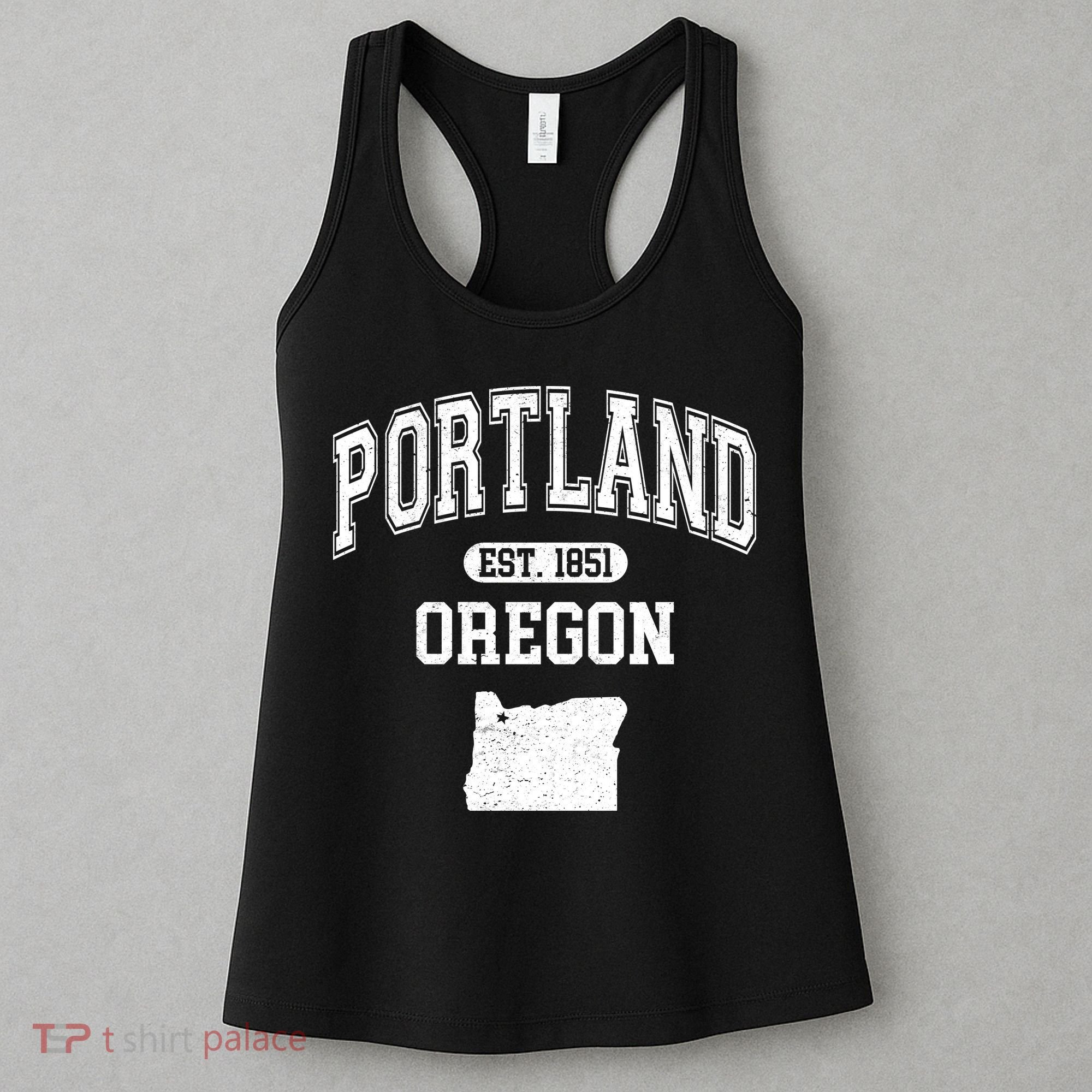 Portland Oregon Est 1851 Varsity Women's Tank Top