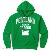 Portland Oregon Est 1851 Varsity Hoodie thumb 0