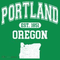 Portland Oregon Est 1851 Varsity Long Sleeve Shirt thumb 2