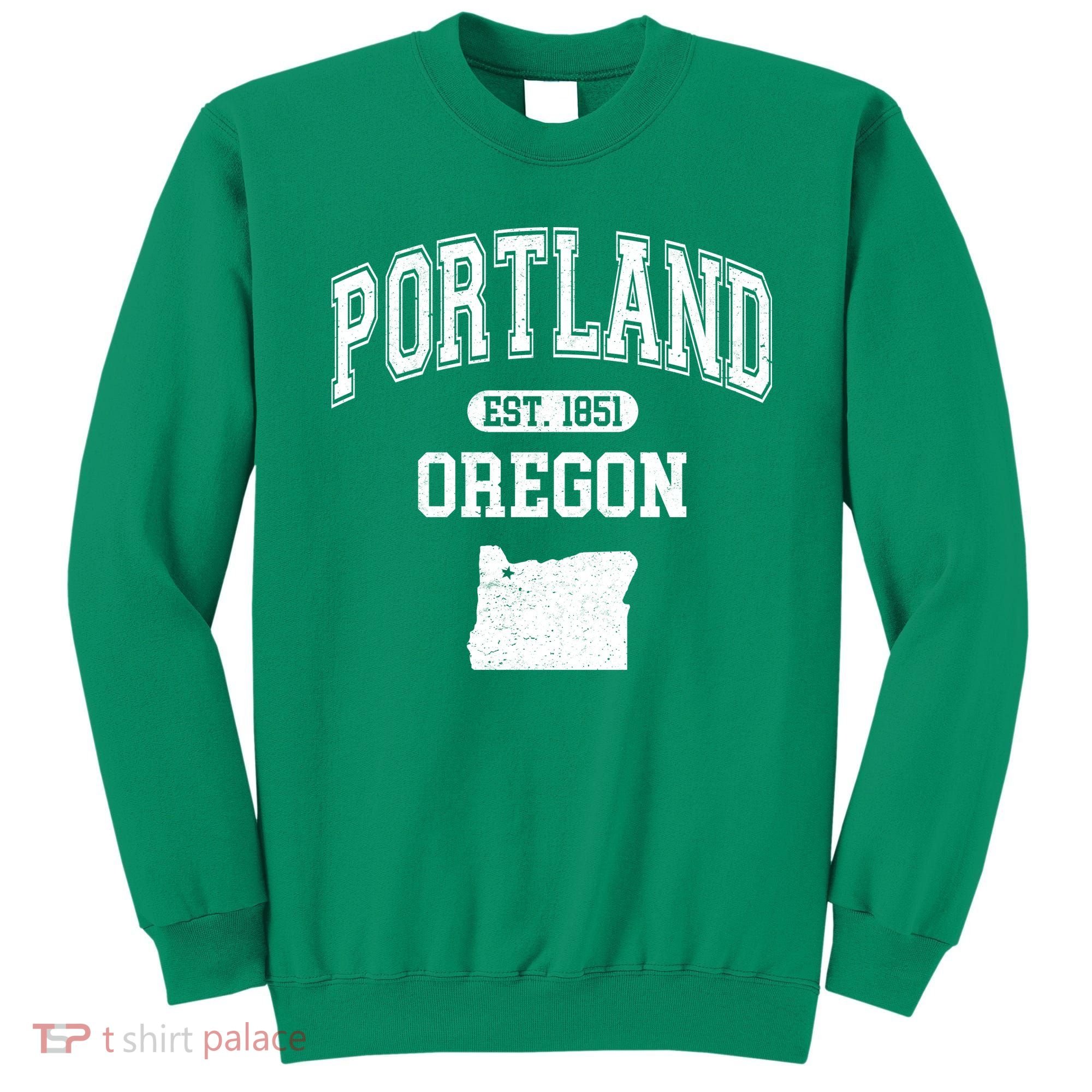 Portland Oregon Est 1851 Varsity Sweatshirt