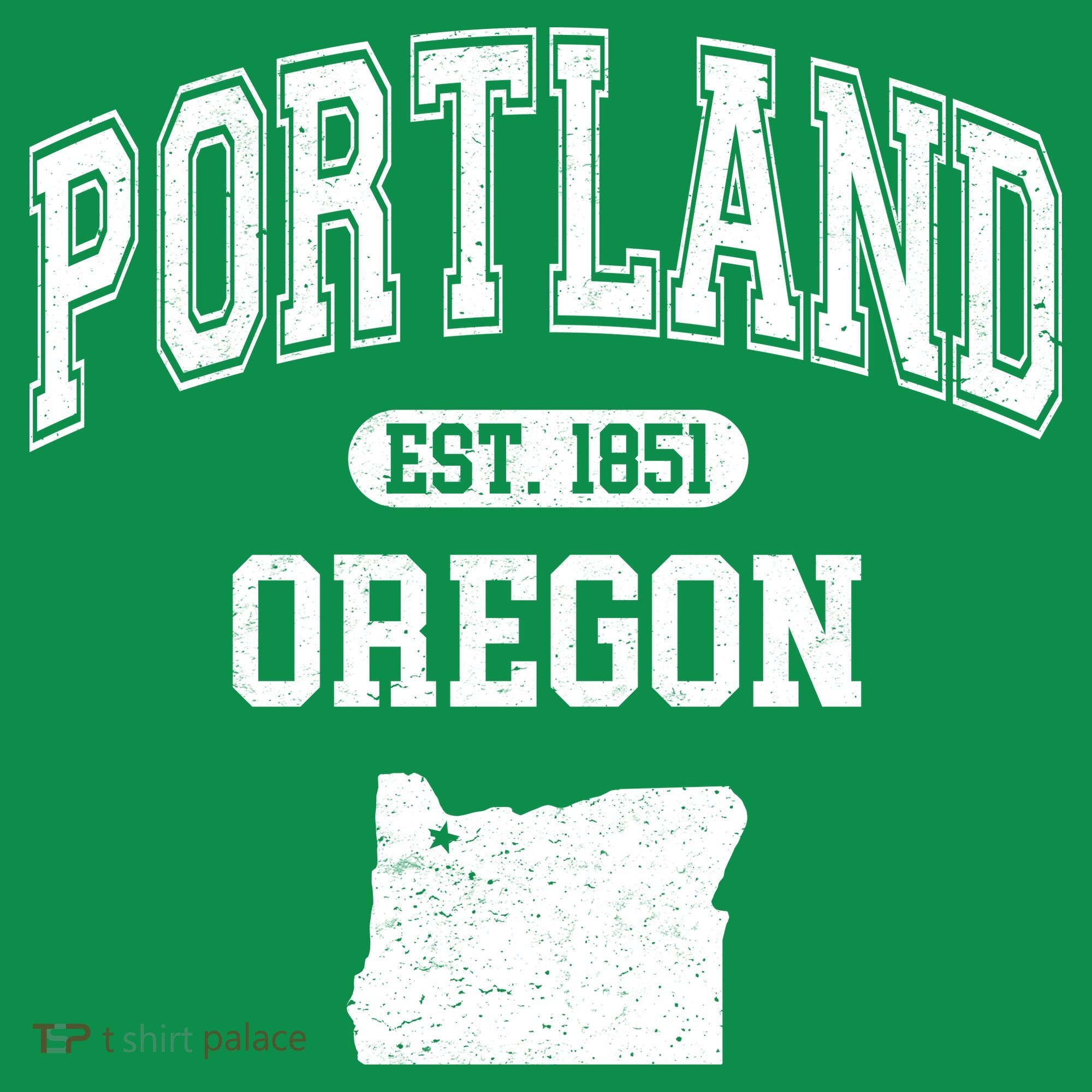 Portland Oregon Est 1851 Varsity Coaster